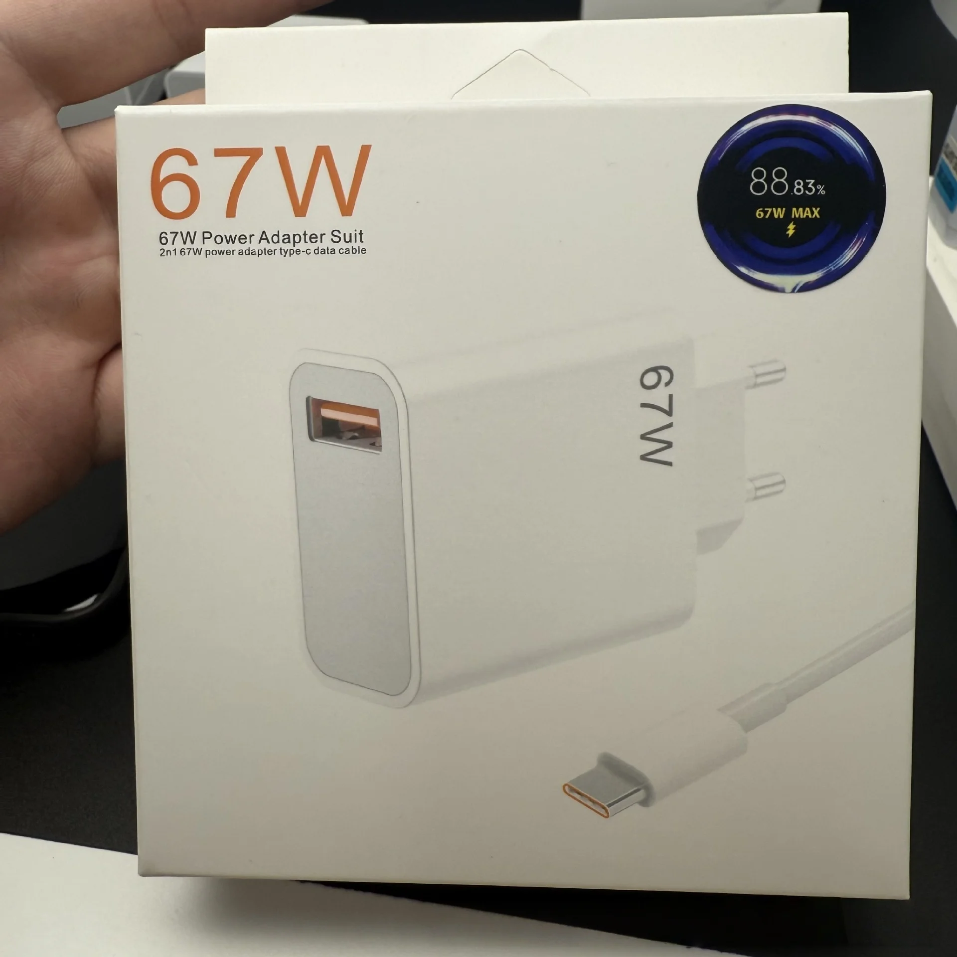 67W EU GaN Quick Charging Adapter 6A Data Cable for Xiaomi for Poco X6 Pro X5 F5 Mi 14 13 12s Redmi K60 K50 K60E Phone