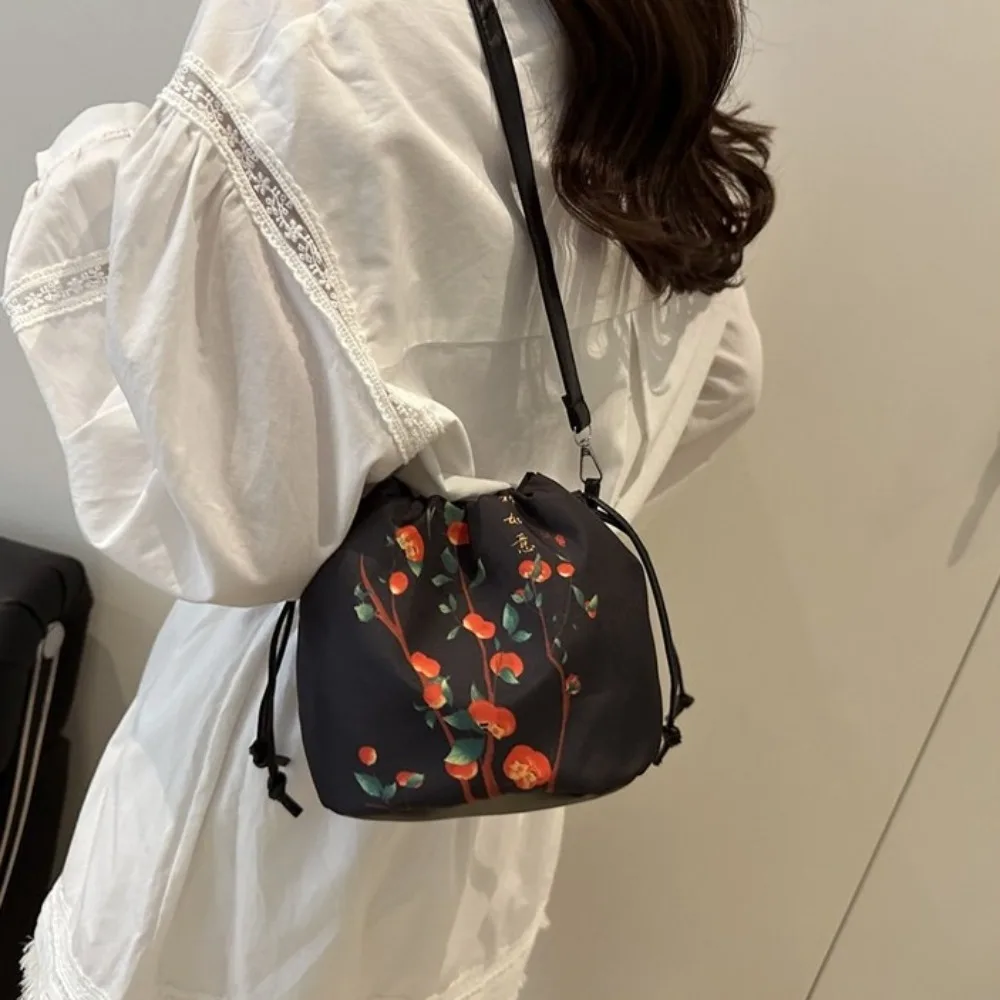 

Cloth Flower Handbags Sanitary Napkin Bag Chinese Style Ethnic Style Crossbody Bag Purse Wallet Hanfu Drawstrings Bag Travel