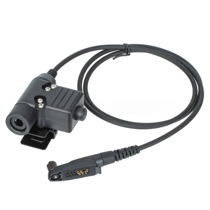 Super Sale GP-328 PLUS U94 PTT Cable Adapter for Motorola GP328 Plus Walkie Talkie NATO Plug Two-Way Radios Accessory