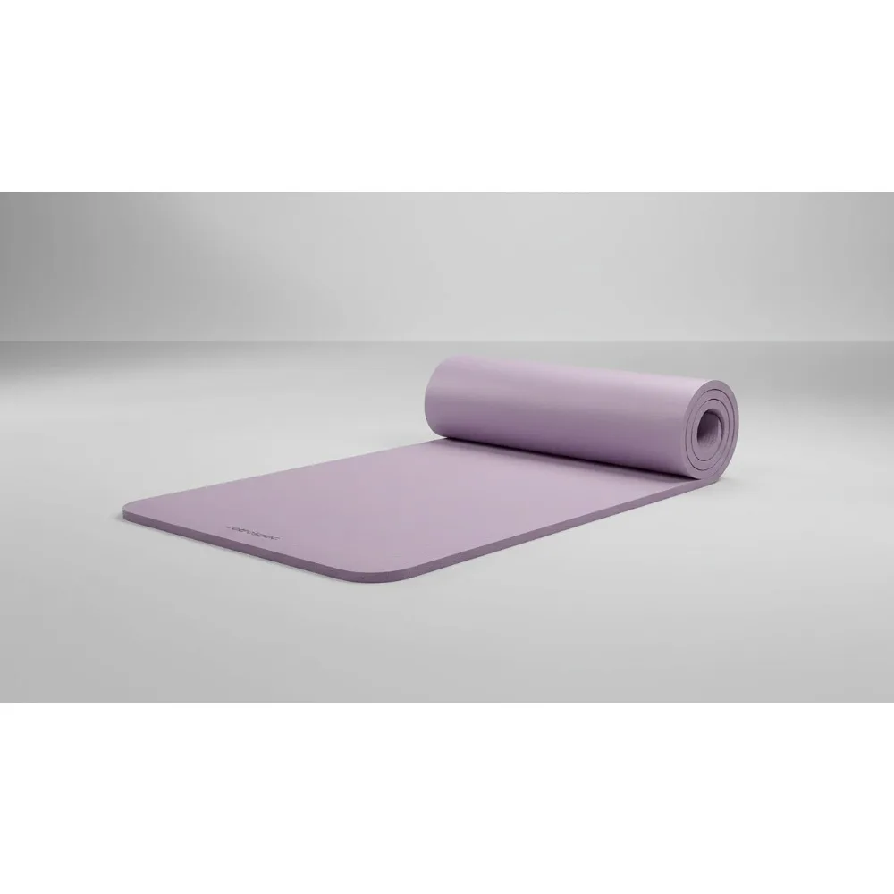 

Очень толстый нескользящий коврик для йоги диаметром 1 дюйм с ремешком для переноски для домашних тренировок, пилатеса и фитнеса — для мужчин и женщин