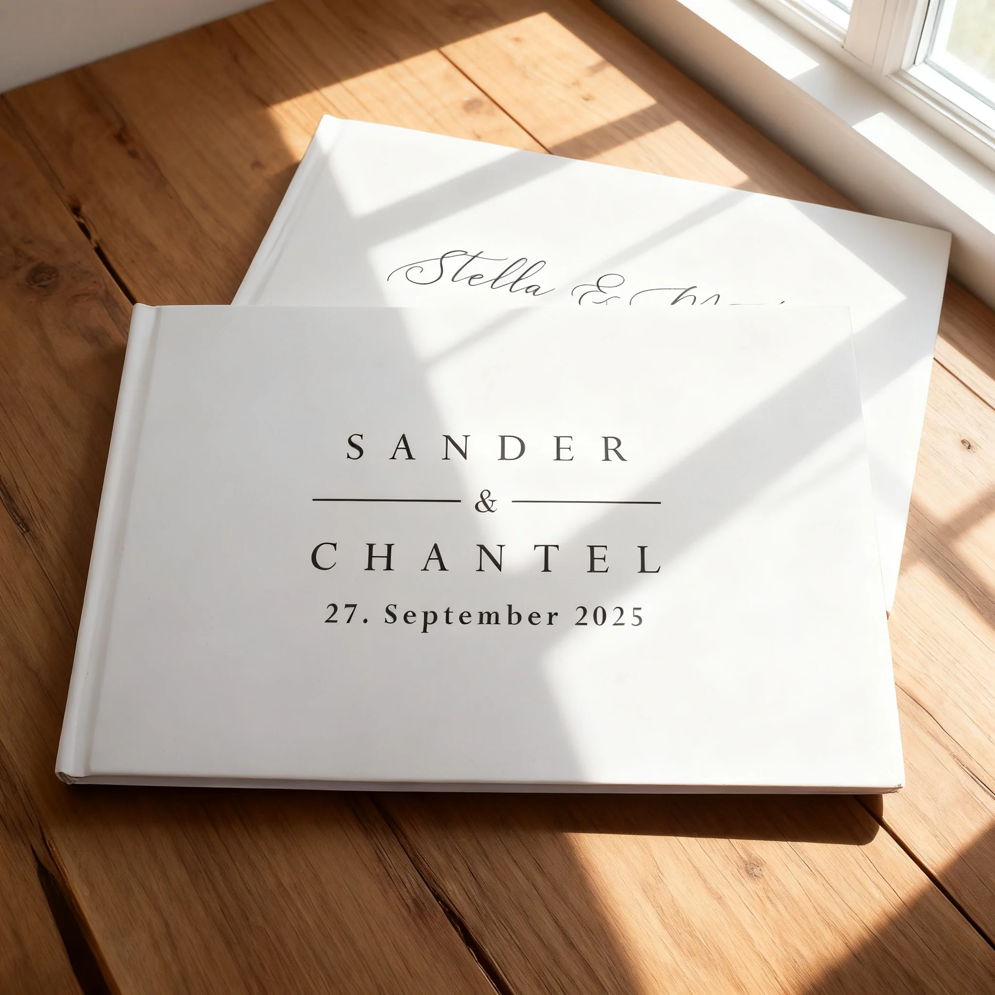 Livre d'or personnalisé pour mariage, blanc/noir, Message Noble, Album Photo,
