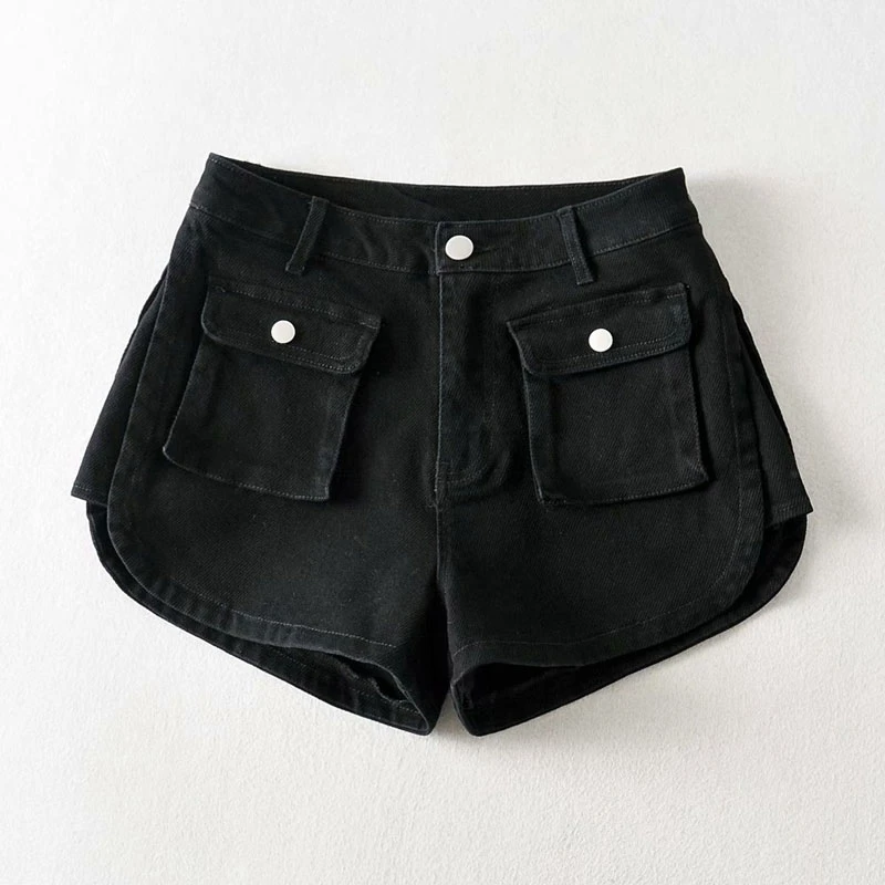 Women's Black Blue Casual Denim Shorts Y2k High Street Harajuku Aesthetic Fashion Sexy Retro Jeans Shorts Summer Clothing 2026