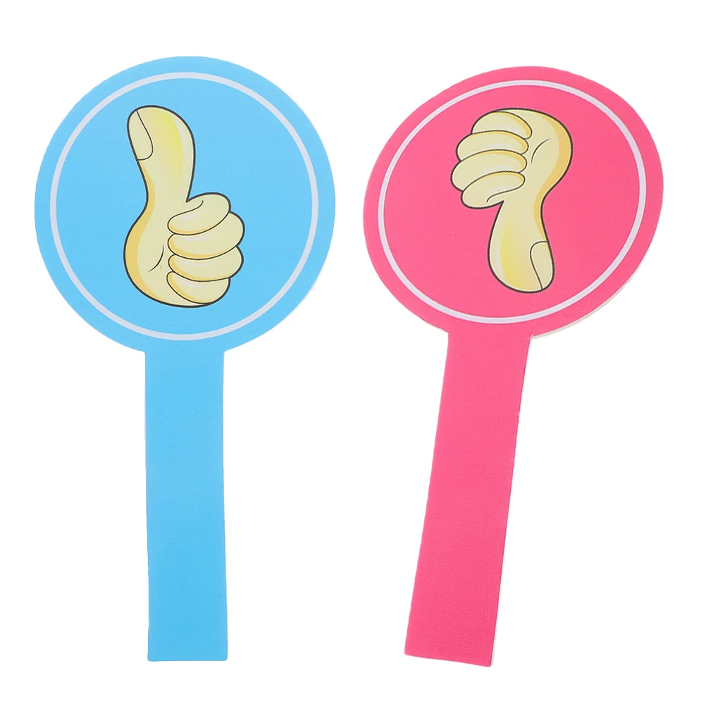 

2Pcs Large Print Bright Thumbs Up Down Paddles for Classroom Interaction Reusable Voting Boards Teacher Communication Tools