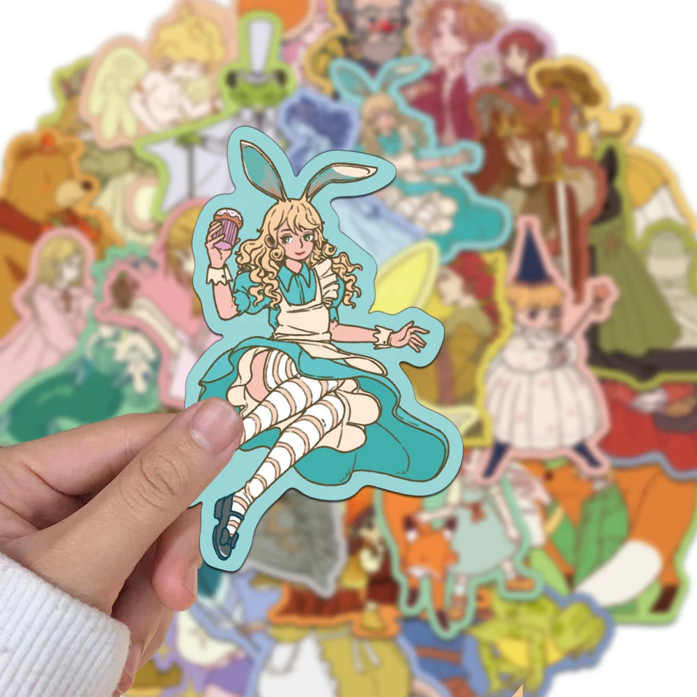 

10/30pcs Cartoon Fairy Tales Graffiti Stickers Cute Princess Prince Elf Decals Stationery Laptop Notebook Aesthetic Sticker Toy