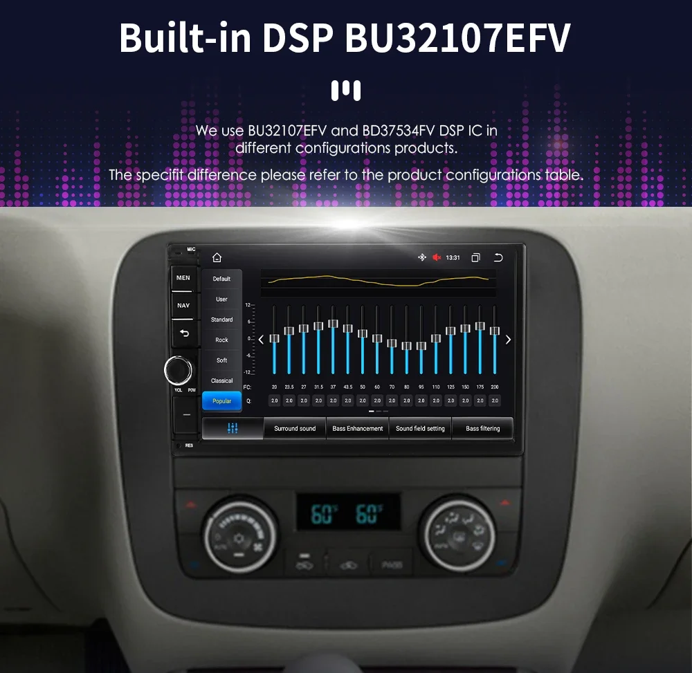 7862 2din Android Car Multimedia Radio Universal Player Car Radio Video Carplay GPS 7inch Car Audio Touch Screen WIFI Octa Core