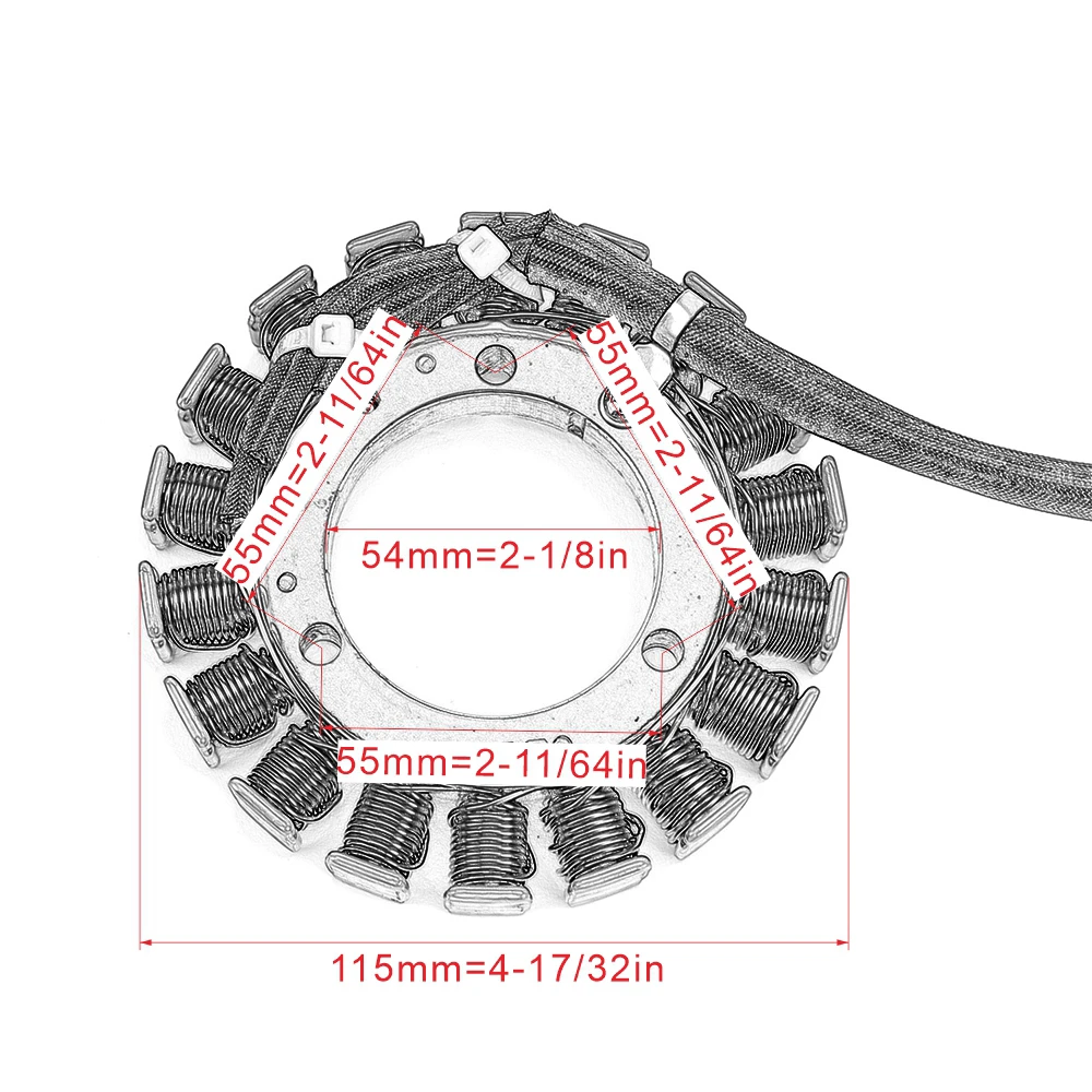 Статорная катушка для Yamaha YFM35BA YFM350FWA YFM350X YFM45FX YFM45FXSE YXR450 YXR660FA YXR660FSE YFM35FAD YFM35FGIH Bruin Wolverine