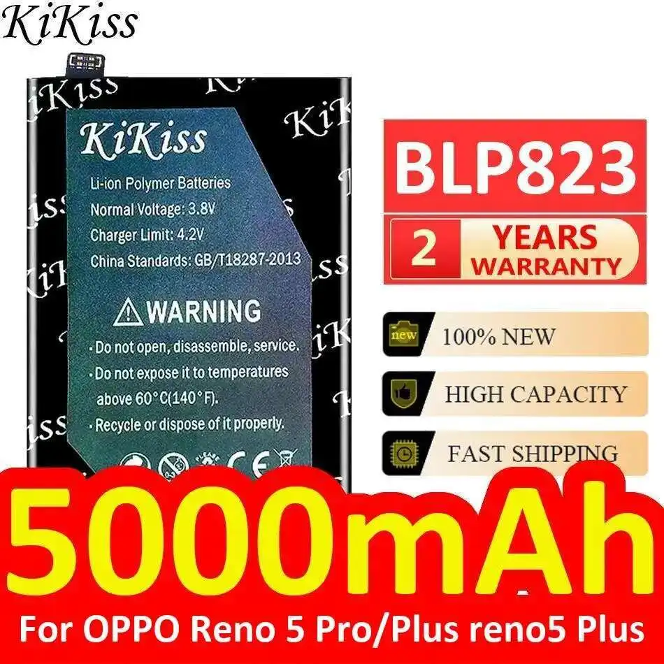 

5000Mah BLP823 For Oppo Reno 5 Pro Plus Reno5 Premium Replacement Mobile Phone Battery High Capacity
