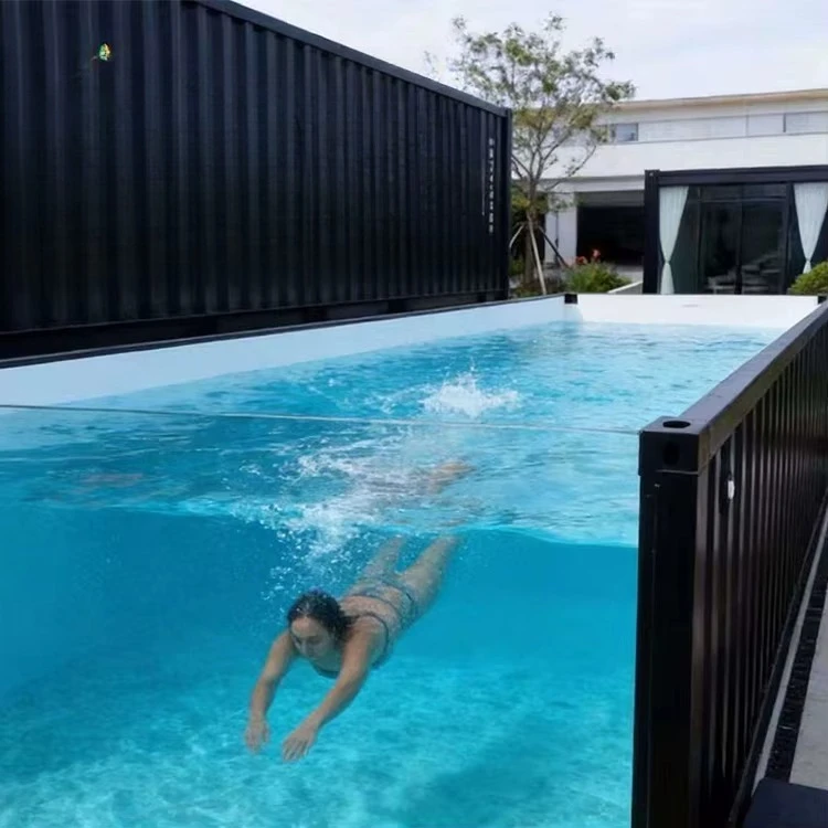 Container Swimming Pool with Water Circulation Purification System Customizable Size Detachable & Movable