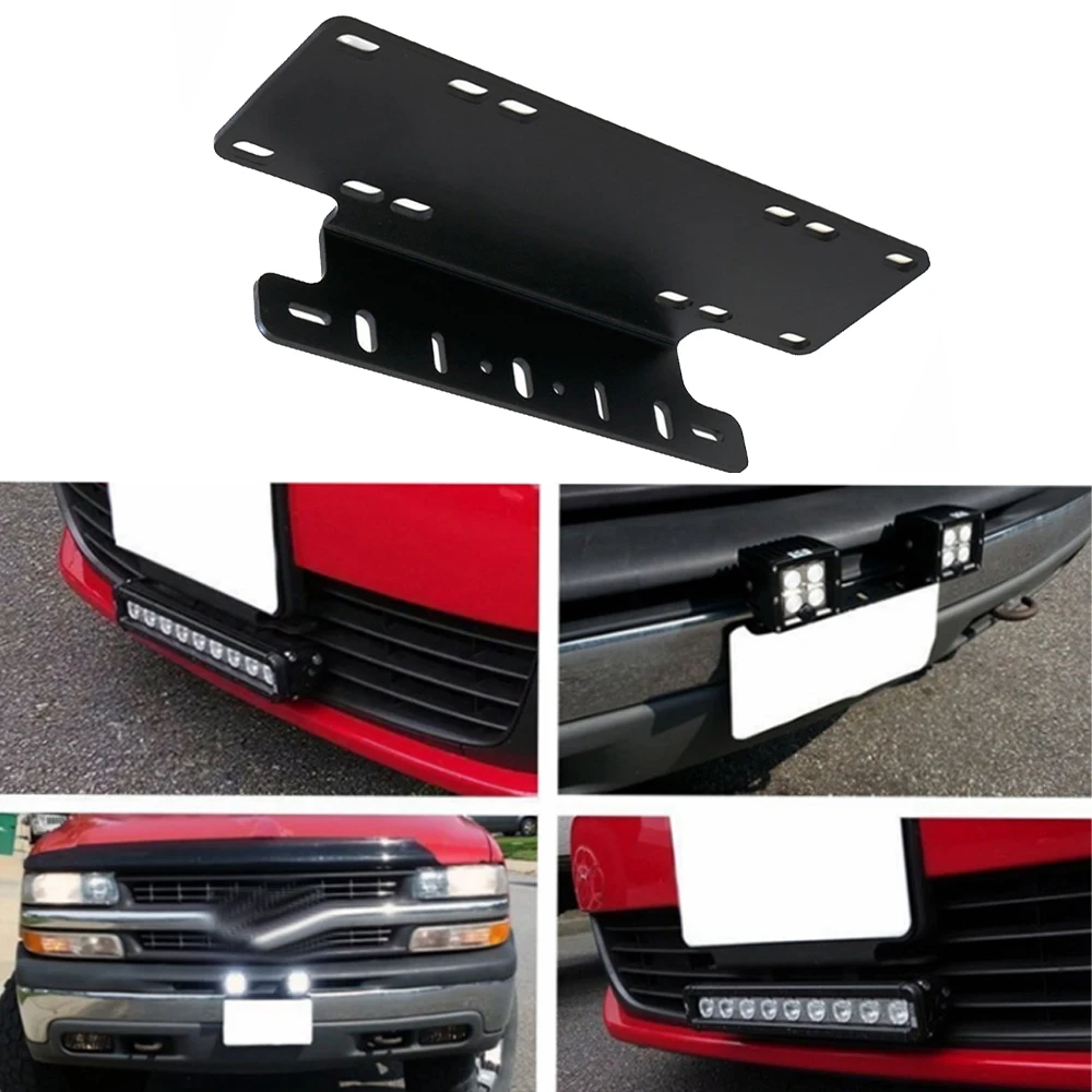 

Universal Light Bar Work Lights LED Front Bumper Holder Mount Car License Plate Bracket Driving Lamp Fog Light Holder