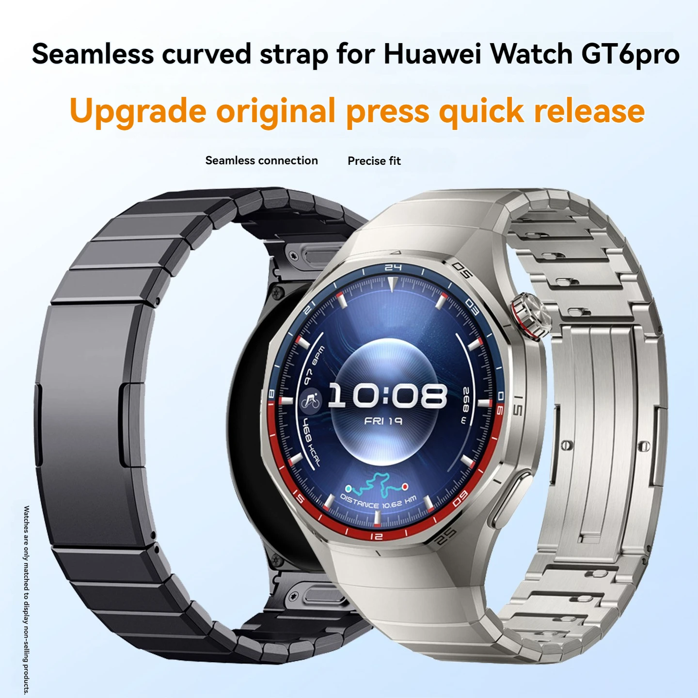 

Ремешок для часов из титанового сплава, подходит для Huawei Watch GT6 Pro, титановый ремешок для умных часов, мужской металлический браслет