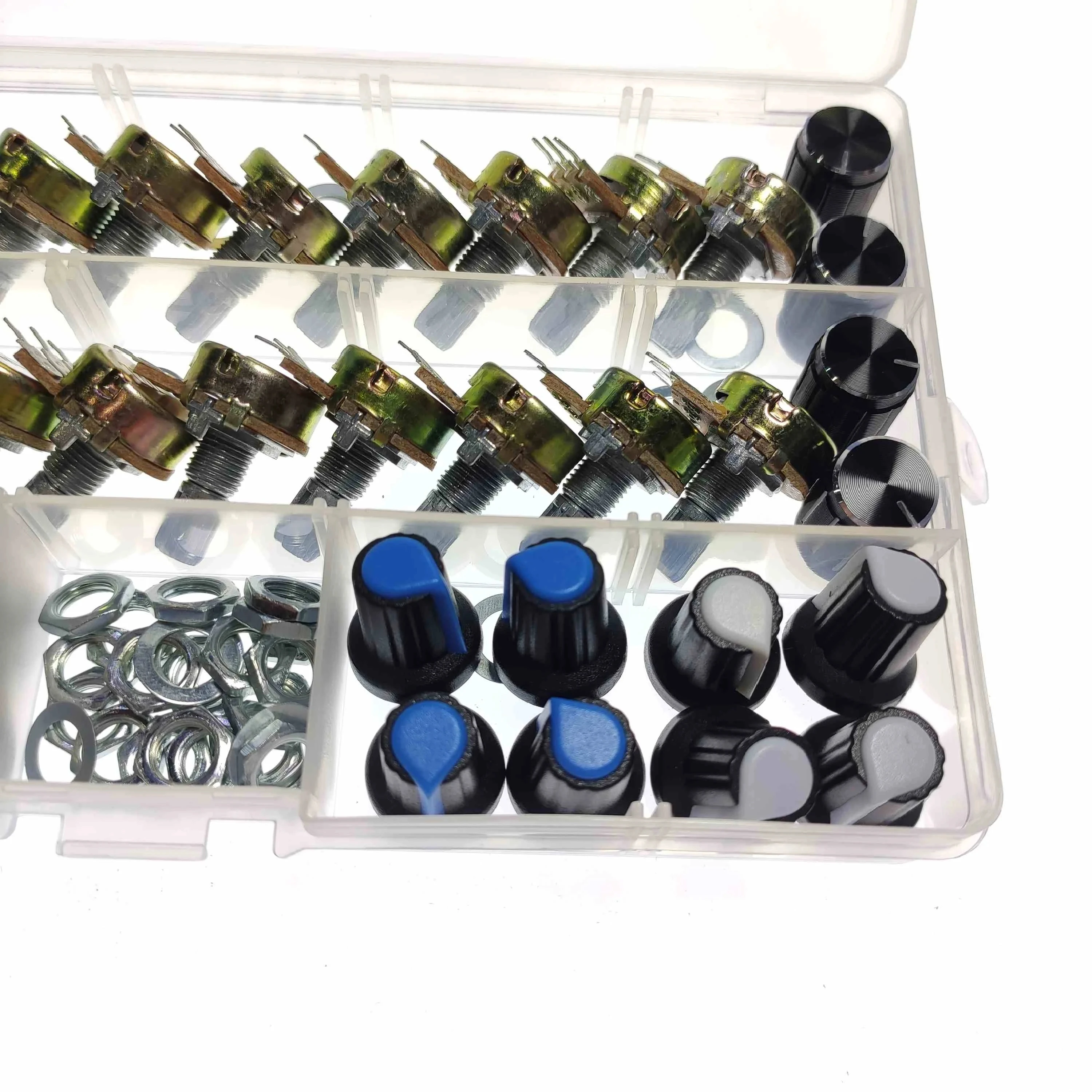 20PCS WH148 Potentiometer Switch 15MM B5K/10K/20K/50K/100K/with Knob