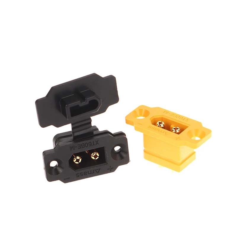 5pcs Black Yellow XT60BE-M Male Bullet Connector Wire Cable Plug Waterproof Cover For RC FPV Charger Battery Motor ESC