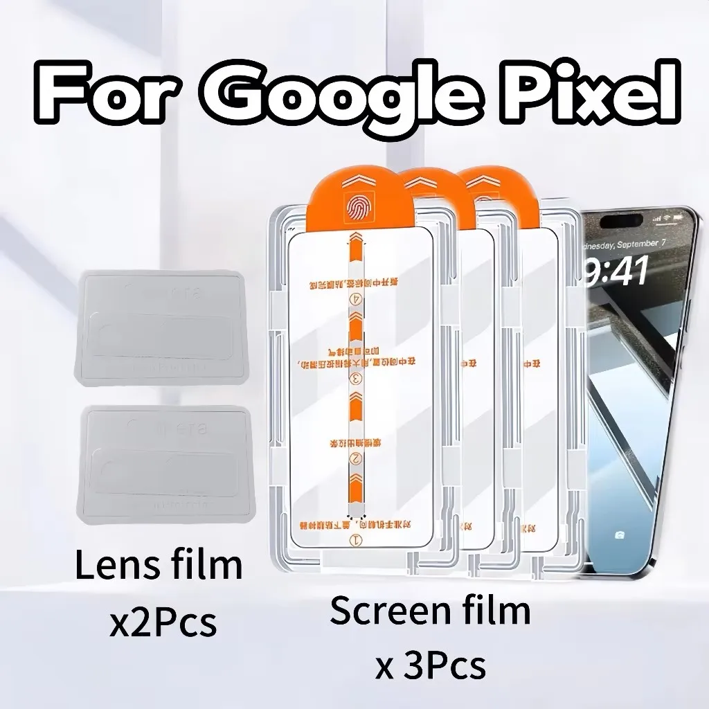 

3+2Pcs For Google Pixel 10 XL 9 9a Pro 8A 8 A 8 7 7A 6A 5G Screen Protector Strengthened Glass Lens Protector Set