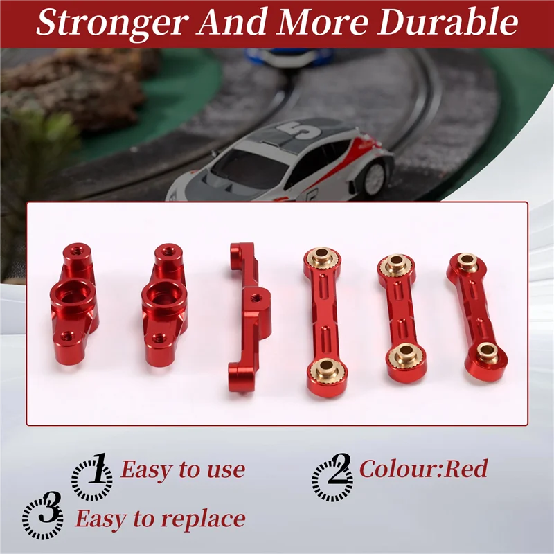 Conjunto de direção de atualização de carro RC tipo B kit para 1/10 Tamiya TT02 TT-02 RC Car Upgrade Accessories-A77G