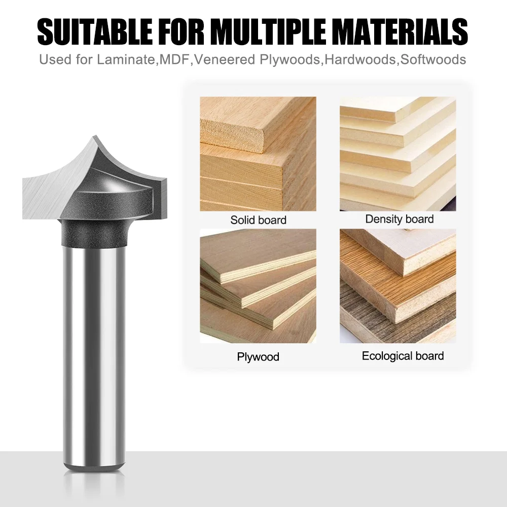 1-4 pezzi set di punte per router per la lavorazione del legno con gambo da 8 mm, coltello per incisione con punta, coltello per piastra porta, macchine utensili per incisione a controllo numerico