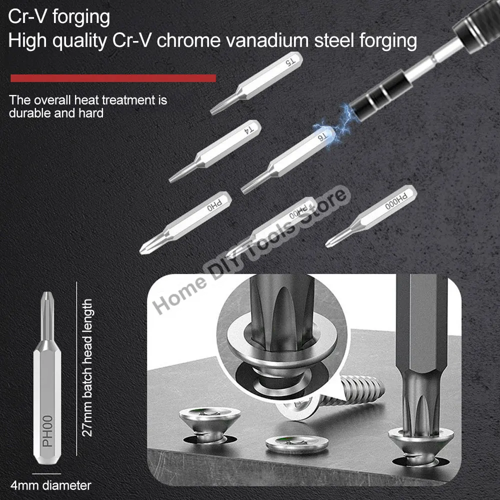 117 in 1 Precision Screwdriver Set For Phone Repair Kit Magnetic Bits Magnet Mini Screwdriver Household Repair Tools Kit