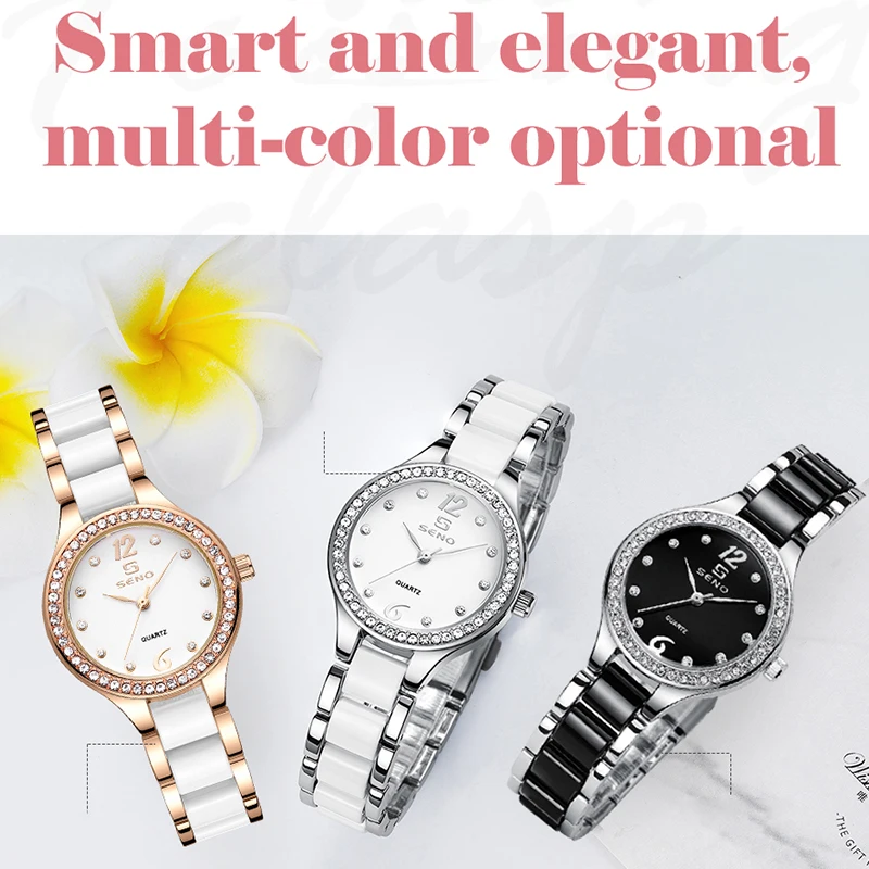 2022 Women Fashion Casual Quartz Wristwatches for Women Elegant Ceramic Strap Watch Clock Waterproof relogio feminino