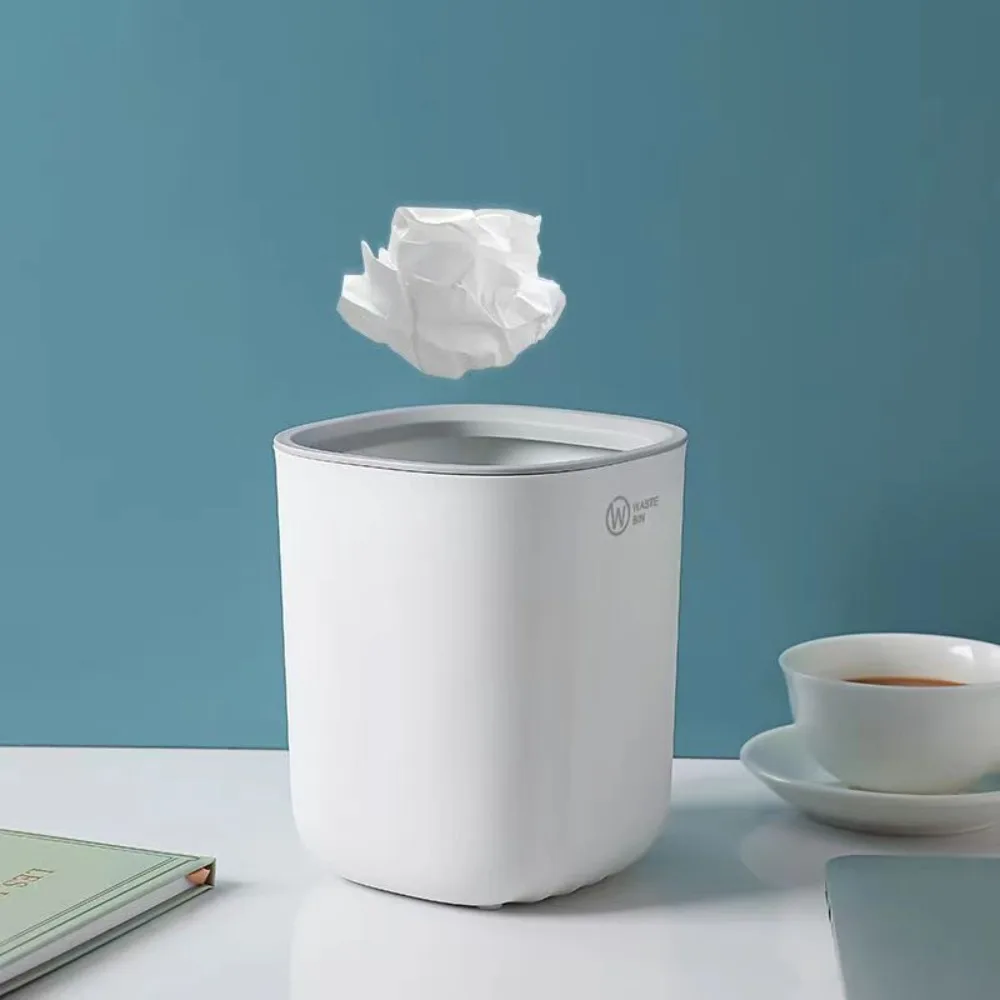 

Office Supplies Plastic Mini Waste Bin Durable Convenient Desktop Trash Can Thickened Garbage Collector Office