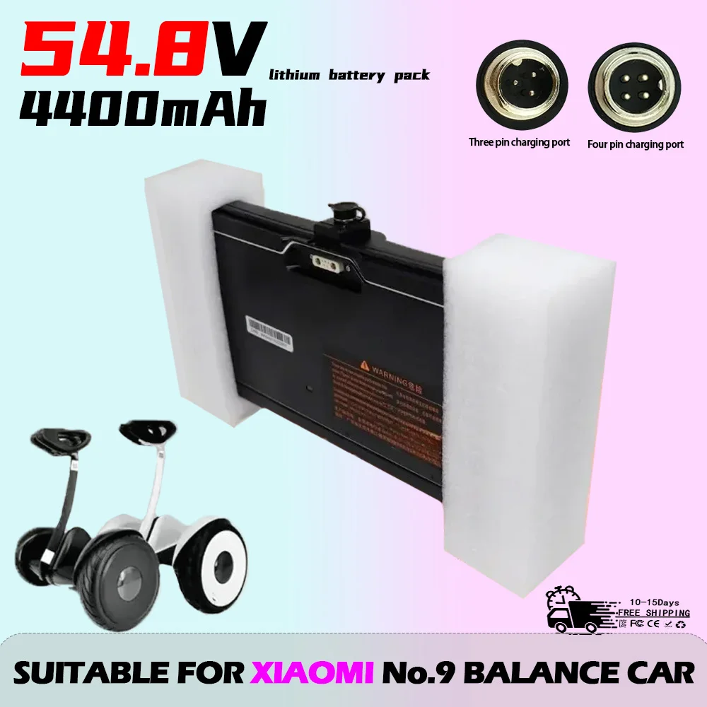 

54.8V 4.4Ah 3-pin SELF BALANCING Skateboard Battery for Xiaomi Ninebot Segway MINI Lithium Cell Connection App with BMS 18650