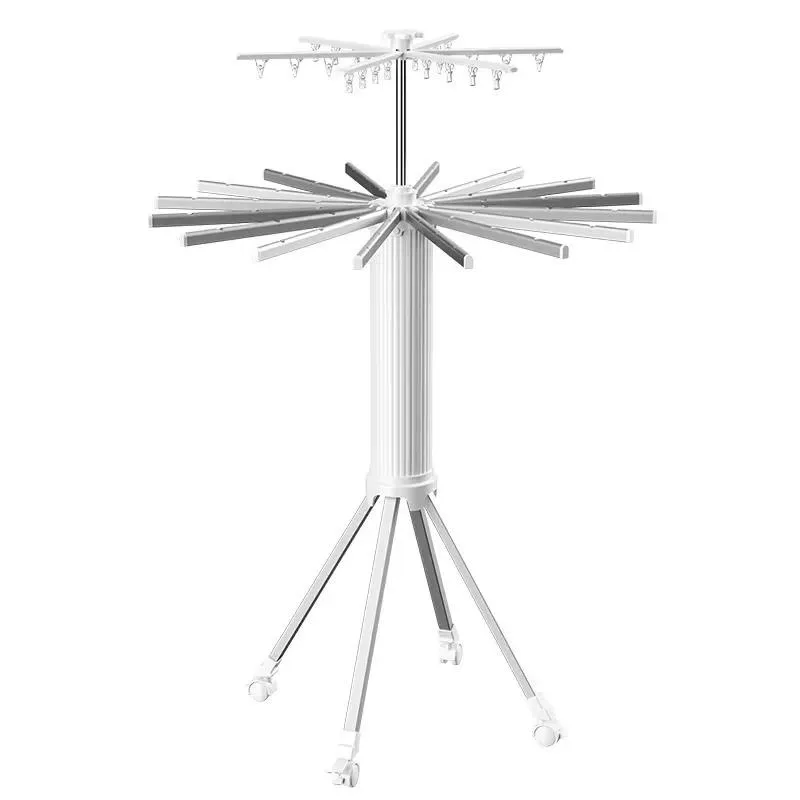 Aluminum Alloy Octopus Drying Rack Floor to Ceiling Folding Balcony Household Invisible Telescopic Design