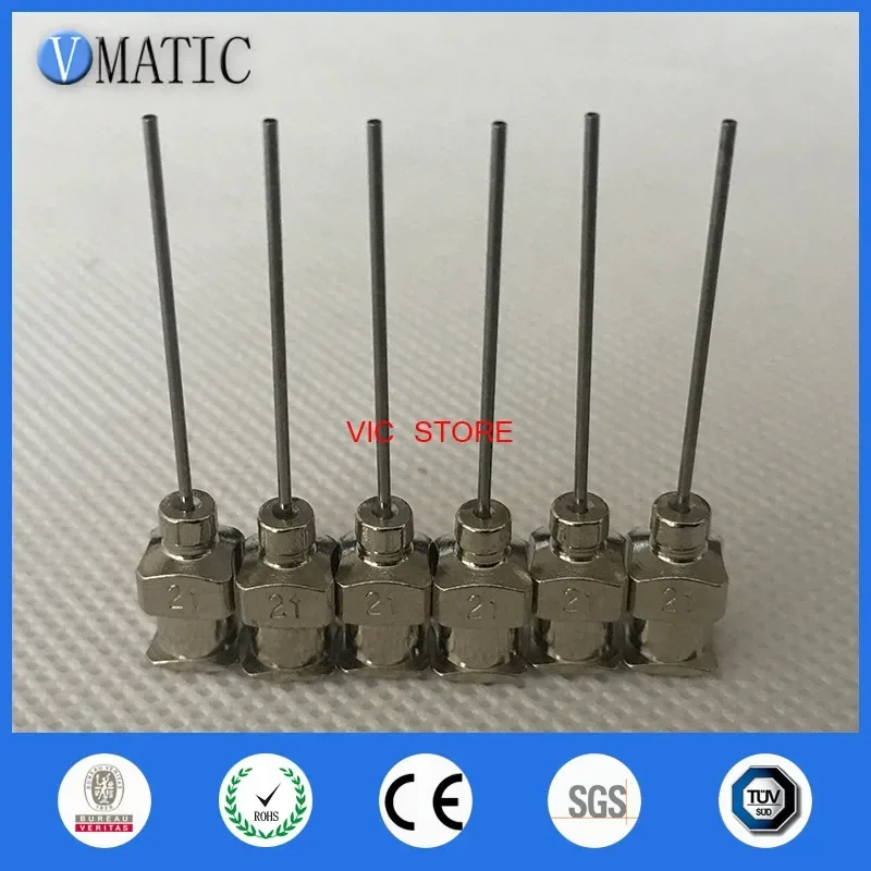 Free Shipping 12 Pcs 1 Inch Tip 21G Blunt Stainless Steel Dispensing Needles Syringe Needle Tips Glue Dispenser Needle