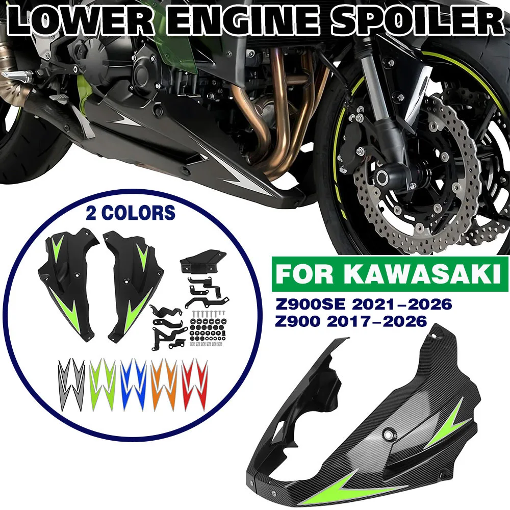 

Для KAWASAKI Z900 Z 900 SE 2017-2026 Защитная нижняя крышка корпуса двигателя, защитная пластина, защита поддона, спойлеры двигателя