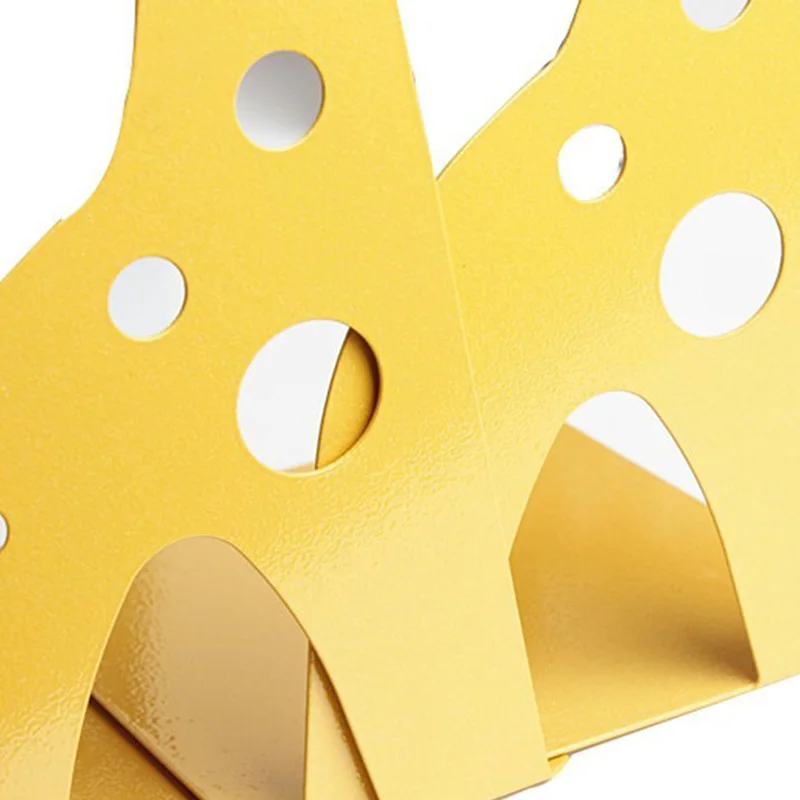 Fermalibri antiscivolo a forma di giraffa simpatico cartone animato per scaffali per bambini, decorazione regalo, regalo artistico (giallo)