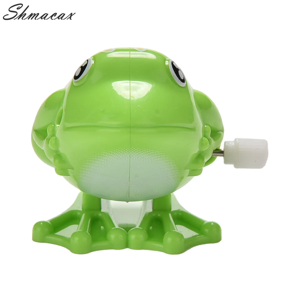 1 Pcs Wind up Frog Plastic Jumping Animal Classic Educational Clockwork Funny Jumping Toys