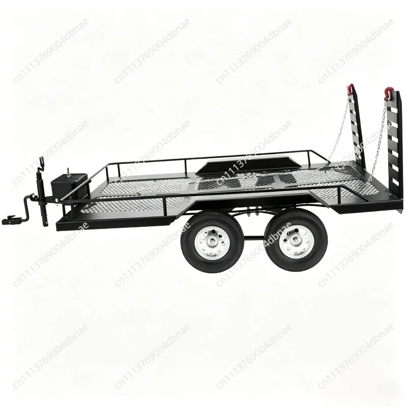 RC1/10 climbing car T4 KM2 D90 SCX10 biaxial metal trailer suitable for model car universal, flat trailer