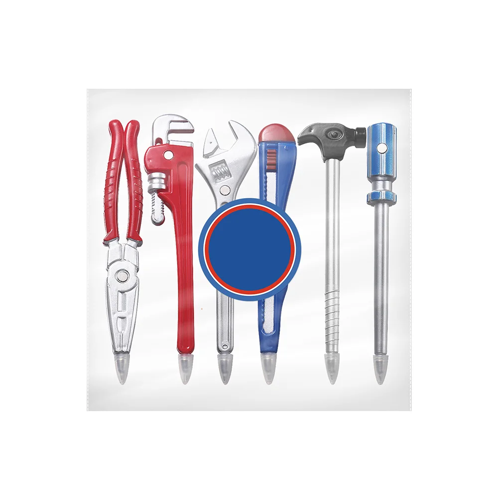 

6 шт. шариковые ручки, фурнитура, форма инструмента, дизайн, гладкие ручки для письма, тонкие ручки для студентов, повседневное использование, креатив