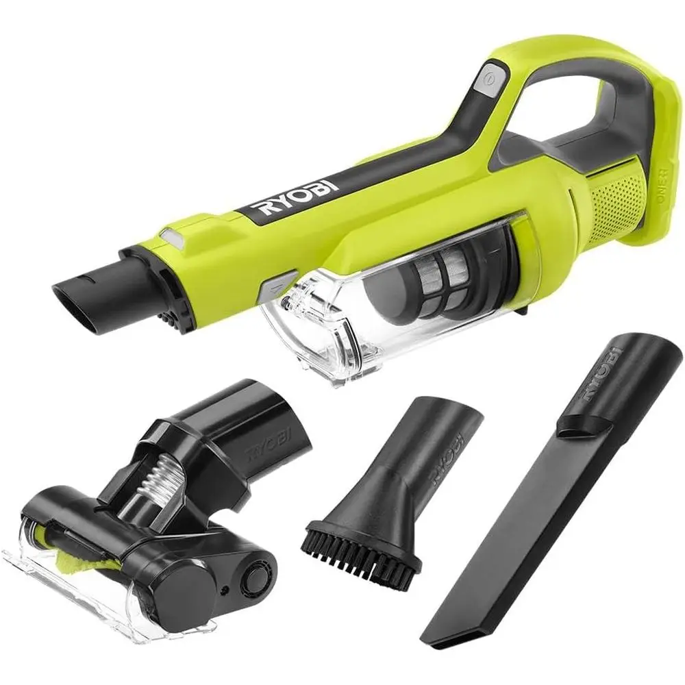 

18V Cordless Hand Vacuum with Power Brush, Black Green (Renewed)