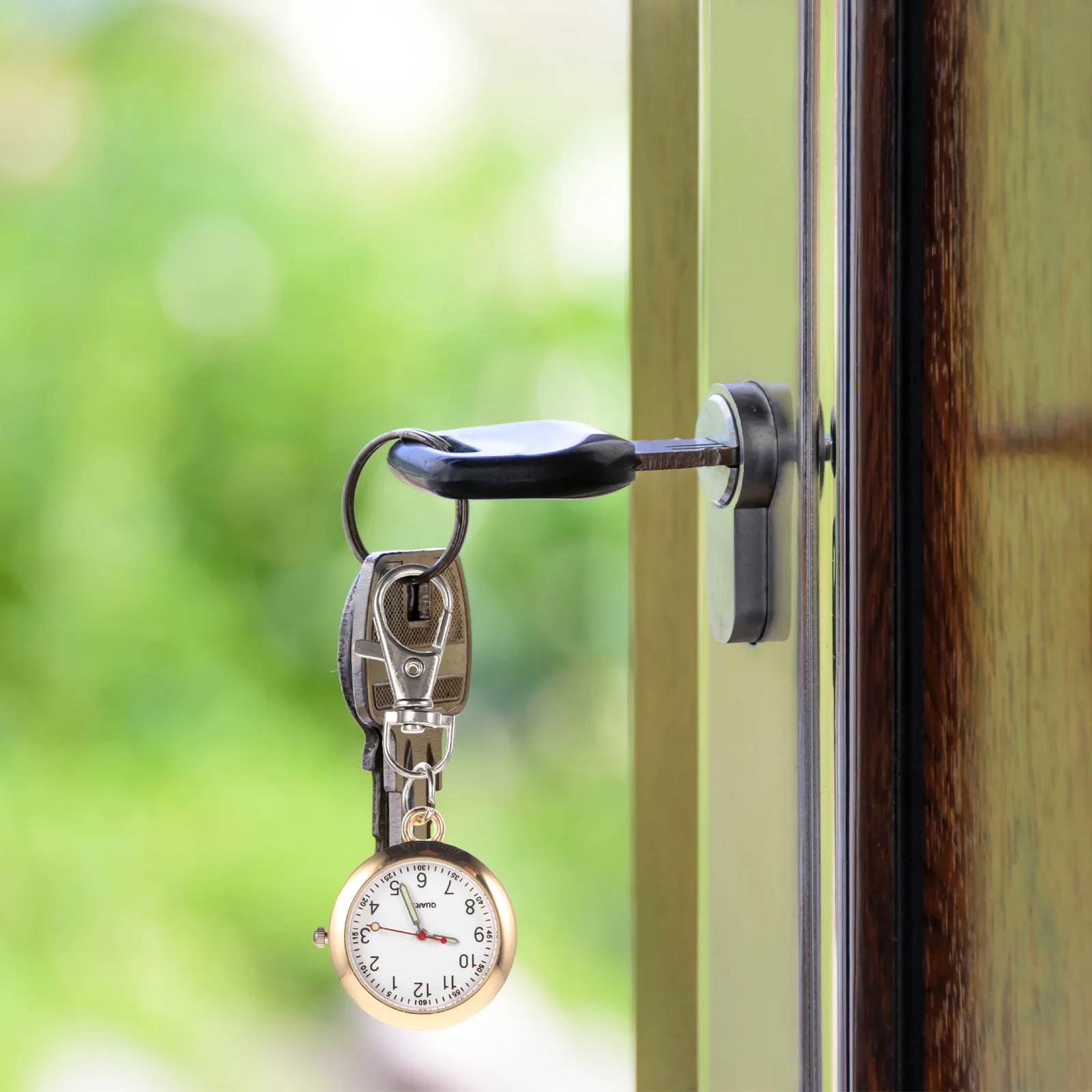 Colorful Pendant Keychain Premium Mini Pocket For Students Gift Hanging Timepiece Key Ring Watch Backpack Clip Timing Watch