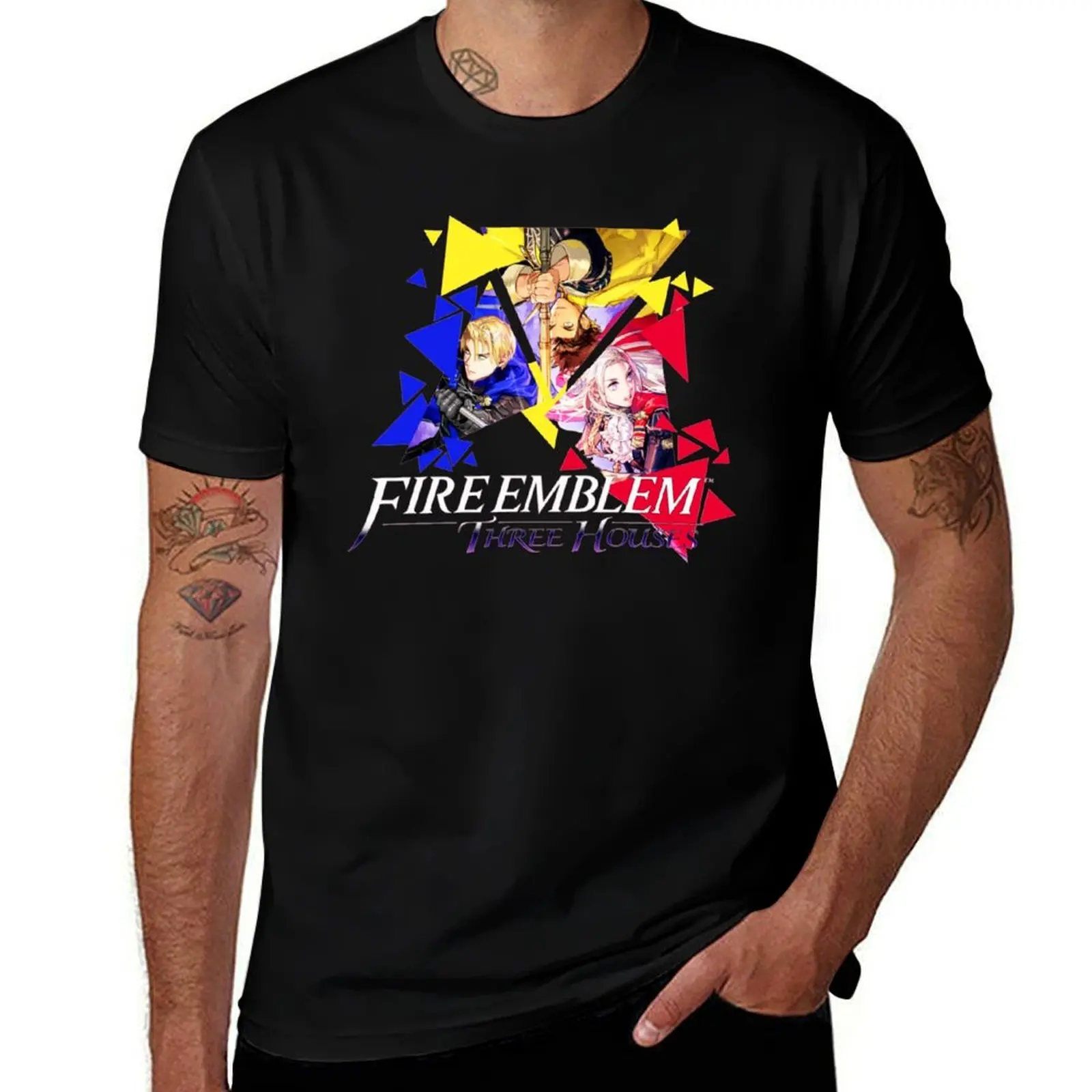 Fire Emblem Three Houses - Эдельгард, Димитри, Клод. Премиум футболка с коротким рукавом в стиле кэжуал-стритвир.