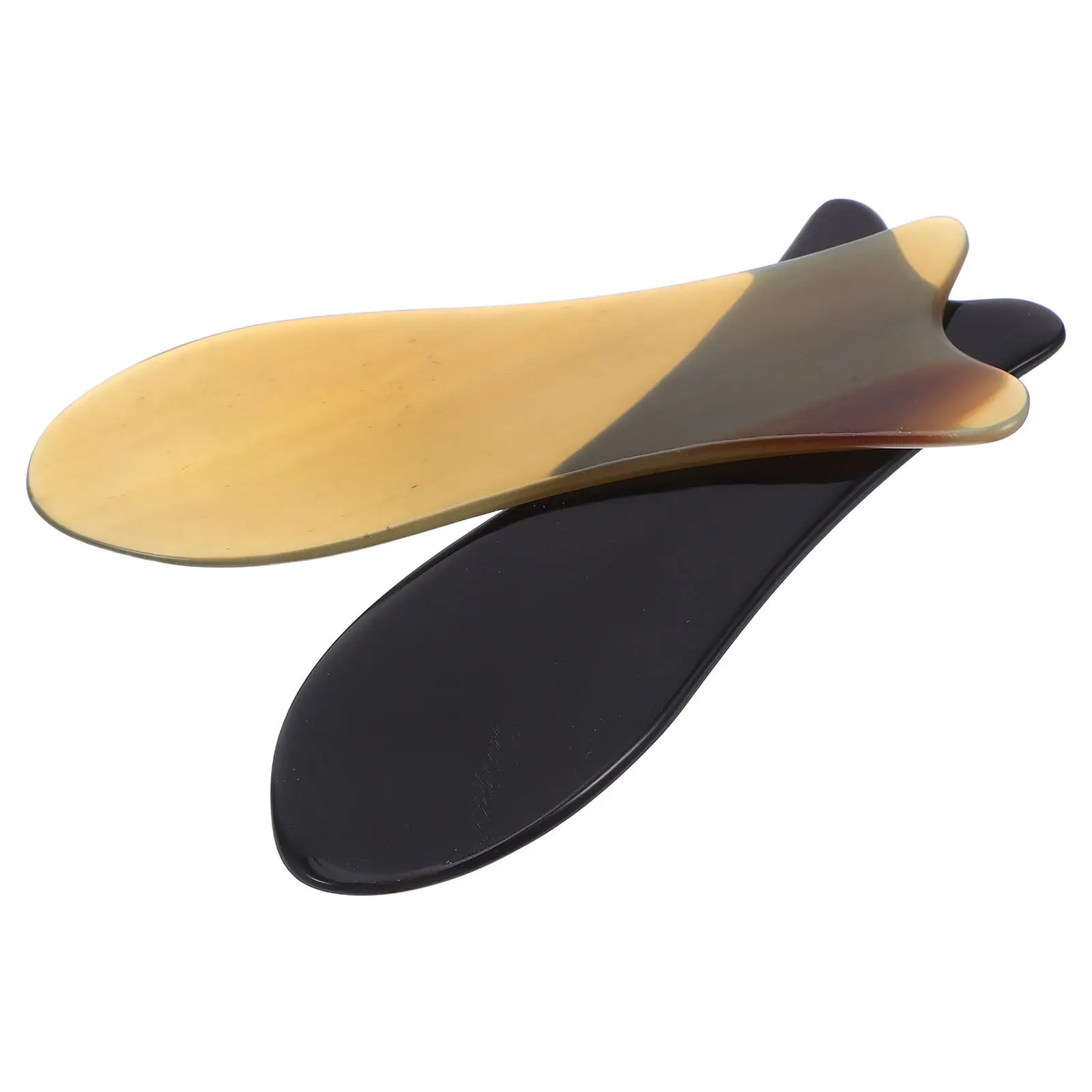 

Набор из 2 скребков Гуаша из бычьего рога для массажа лица и тела, инструмент для снятия боли, массажер для спа-процедур и ухода за кожей, пластина Гуаша