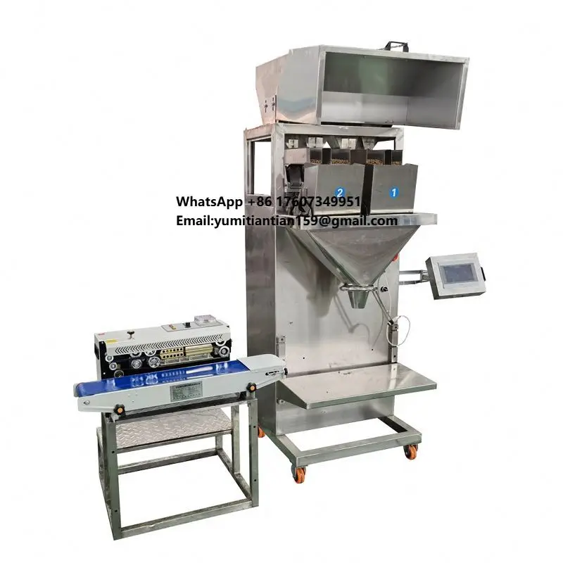 Máquina Empacadora de Arroz de 5-10 kg, Máquina Empacadora de Guisantes Verdes, Avena, Cacahuetes, Barras de Cereal de 1 kg, 2 kg, 5 kg
