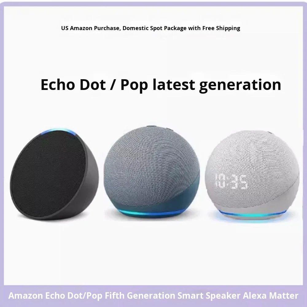 5th Generation Alexa Smart Voice Speaker Echo Dot 5 Pop With App Control Home Theatre Accessory