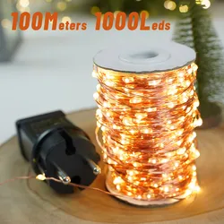 200M LED Fairy String Lights USB Plug Waterproof Copper Wire Decoration for Ourdoor Patio Indoor Christmas Tree Garland LED