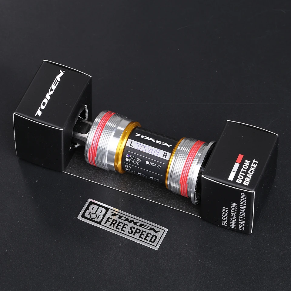 TOKEN Titanium AXEL BSA ceramic bearing square taper bottom