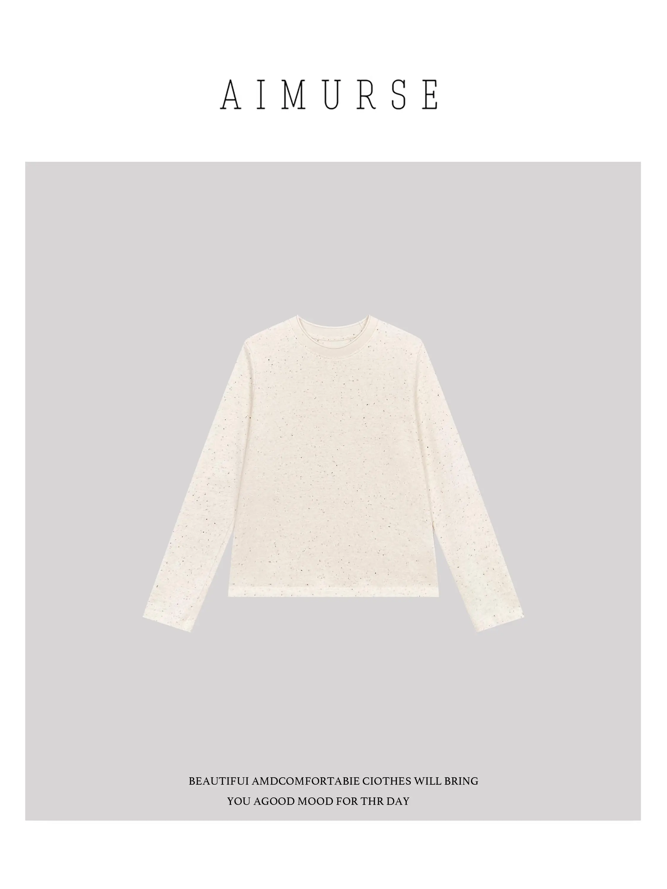 

Модный теплый повседневный свитер AIMURSE с цветочным принтом и точками, из смесового хлопка, с длинными рукавами, женская вязаная одежда для осени и зимы