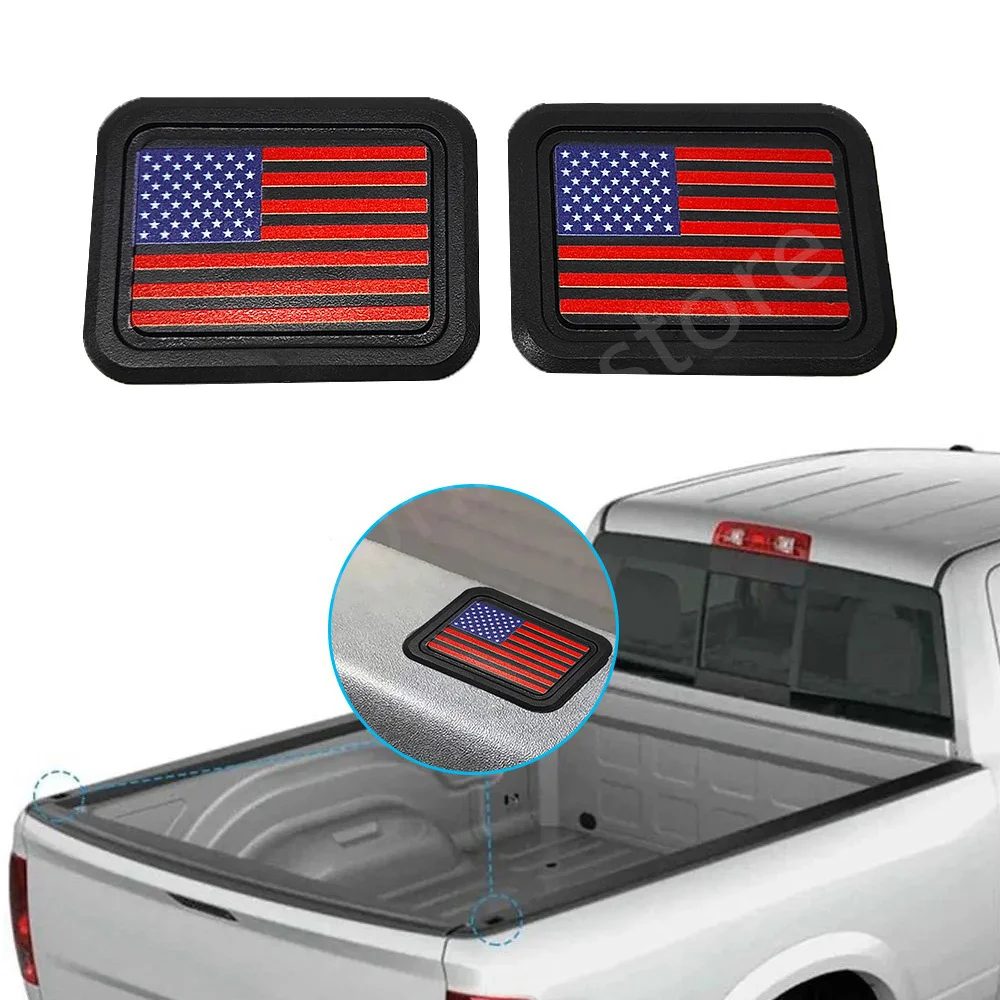Dodge Ram 1500 2500 2019-2021 후면 트럭 픽업 침대 레일 스테이크 포켓 플러그 구멍 캡용 2PCS 스테이크 포켓 커버