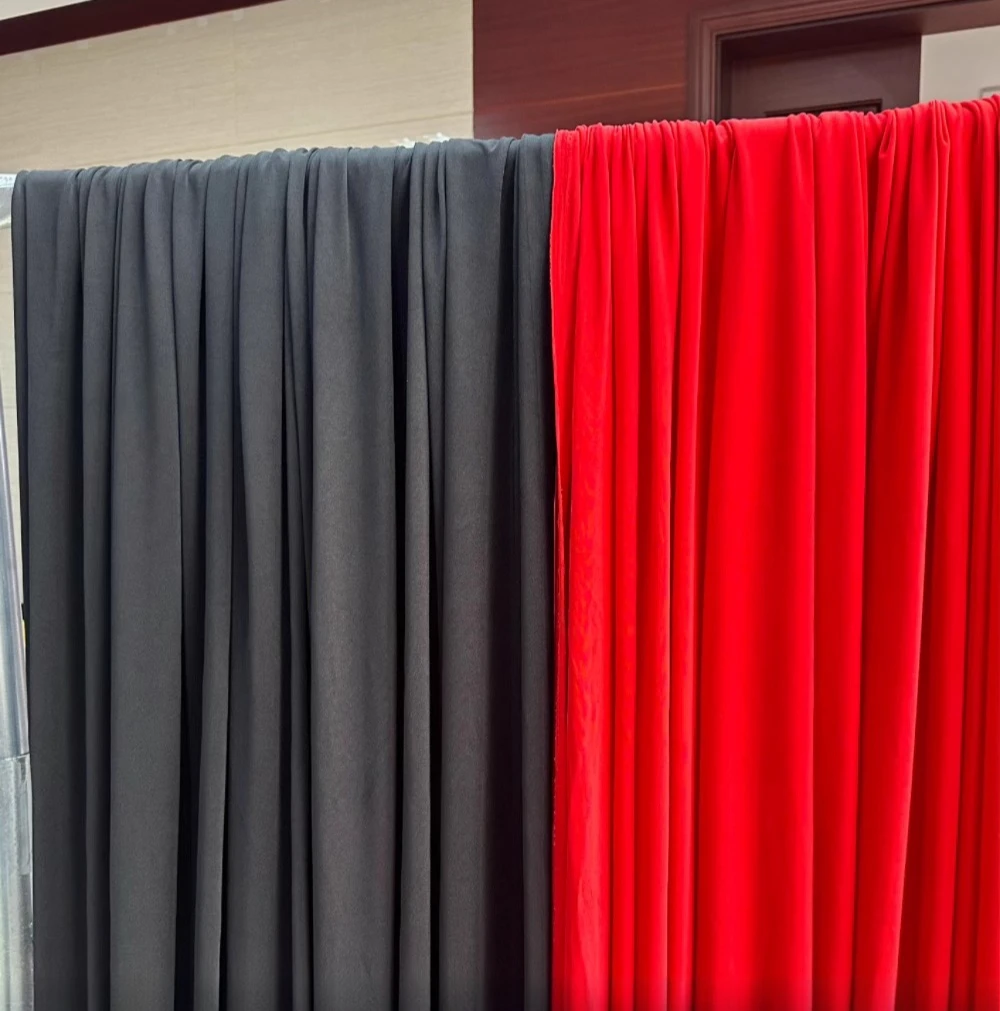 

2 Meters Customized Strong Elastic Milk Silk Non Pilling Knitted Spandex Handmade Chair Cover Fabric Stage Background Fabric