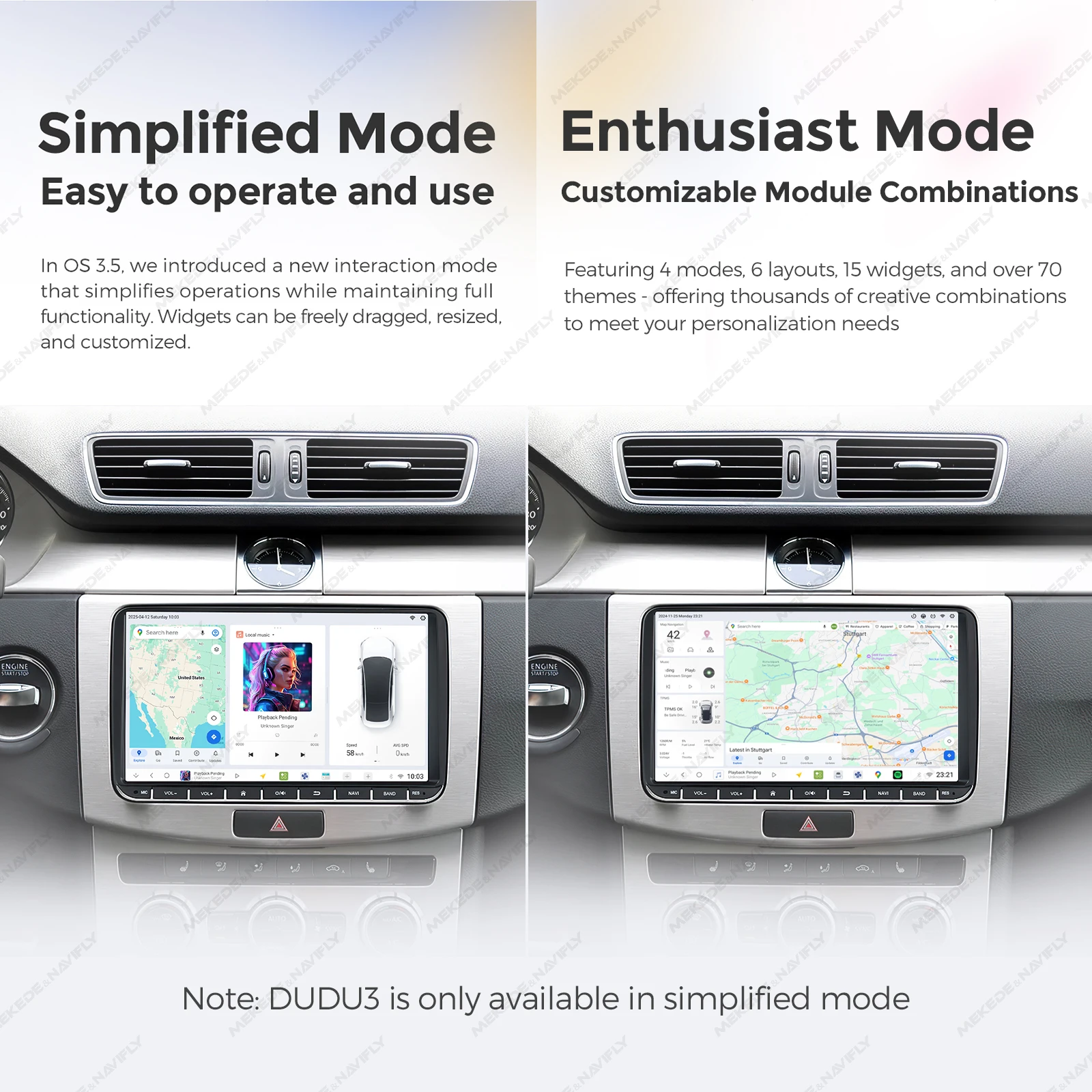 DUDUAUTO 8-Kern Dual-Band GPS 9 Zoll DUDU7 Autoradio für Volkswagen Seat Skoda Passat Golf Polo Jetta, kabelloses Carplay, Android Auto, OTA Online-Upgrade, DUDU OS, intelligentes Autosystem, 4G WIFI, BT, DSP, RDS, GPS-Navigation, Bildschirm – Detail 4