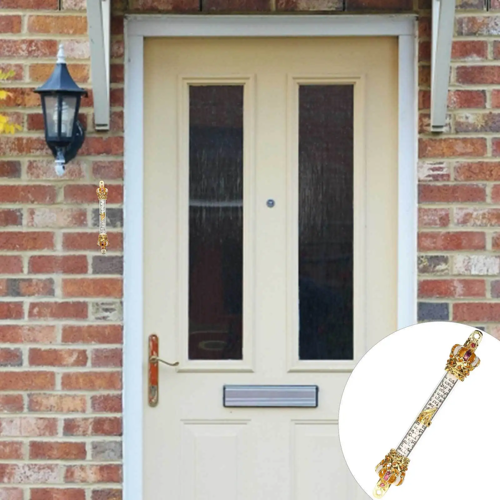 

Bible Crown Scroll Metal Door Side Religious Home Mezuzah Decor Jewish Gifts Door Mounted Mezuzah Crafted Judaica