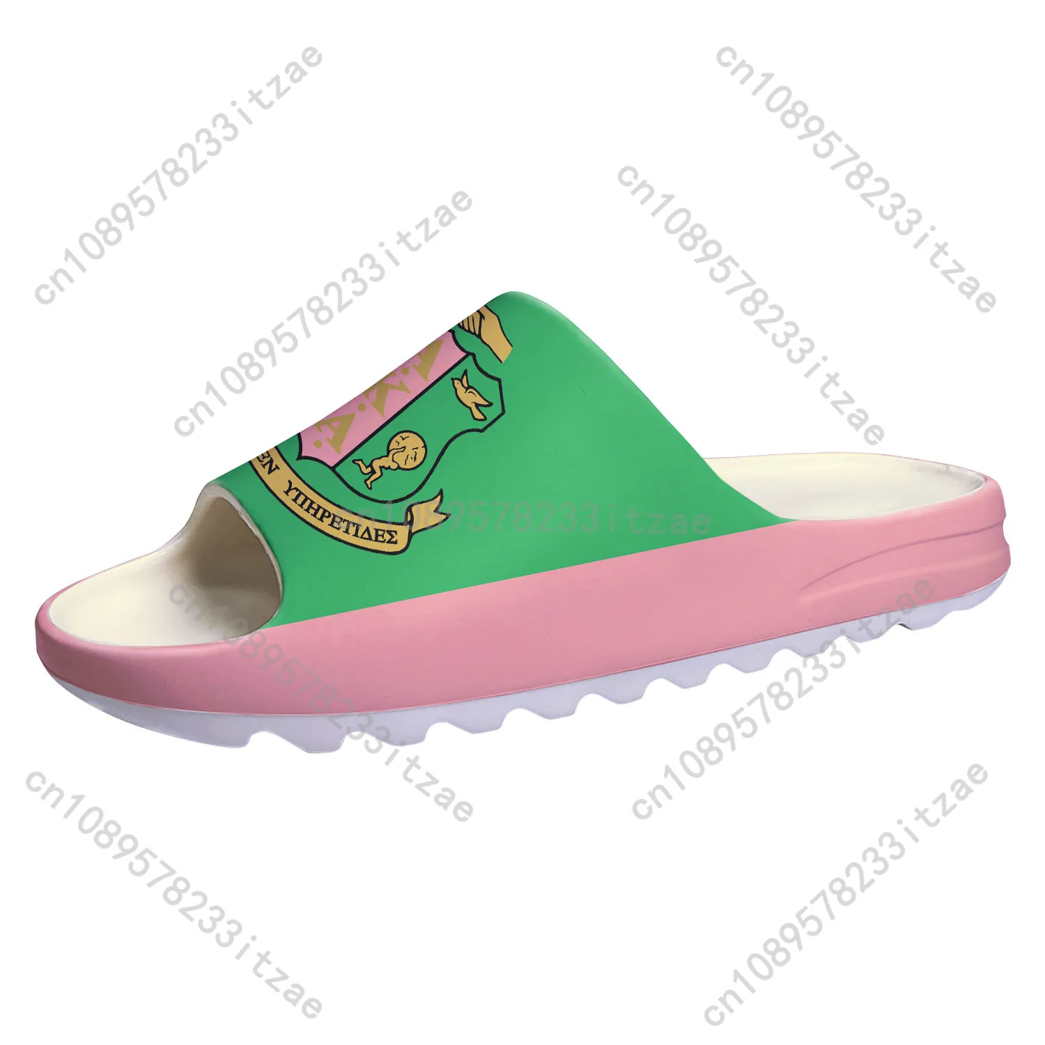 A-Alpha Sorority A-AKA 1908 Soft Sole Sllipers Home Clogs Step On Water Shoes K-Kappa A-Alpha Mens Women Teenager Custom Sandals