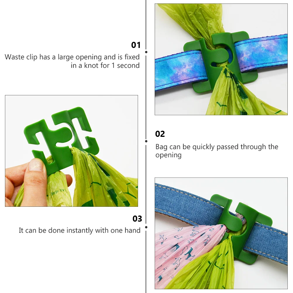 

4pcs Dog Waste Bag Holder Portable H Poop Bag Carrier Reusable Leash Dispenser Clean SuppliesTrash Storage Pet