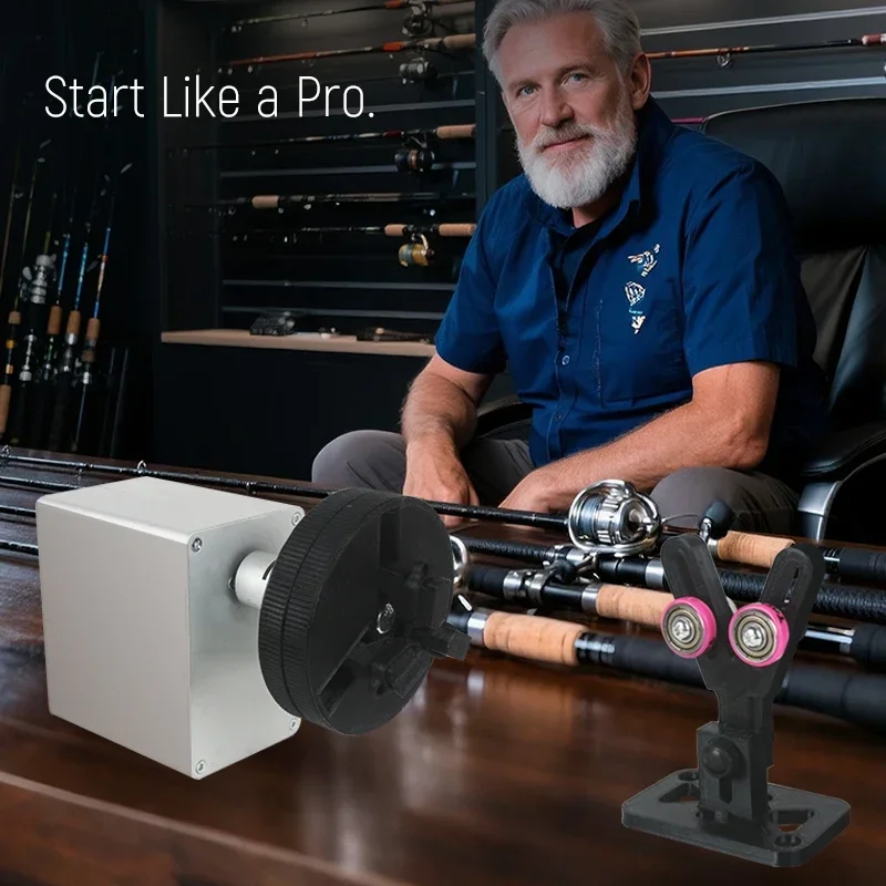 DIY Electric Fishing Rod Repair Kit Epoxy Applicator for Rod Building Micro Winding Epoxy Machine Lure Rod Conversion Tool