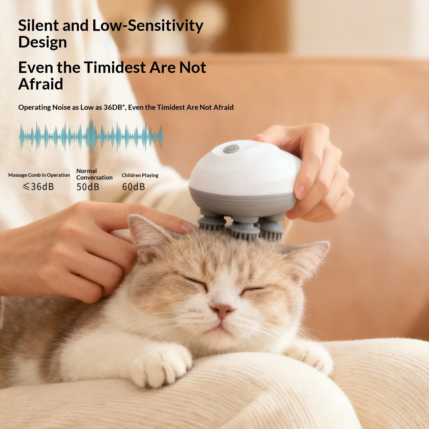 Cepillo de masaje eléctrico automático impermeable para gato - imagen 3