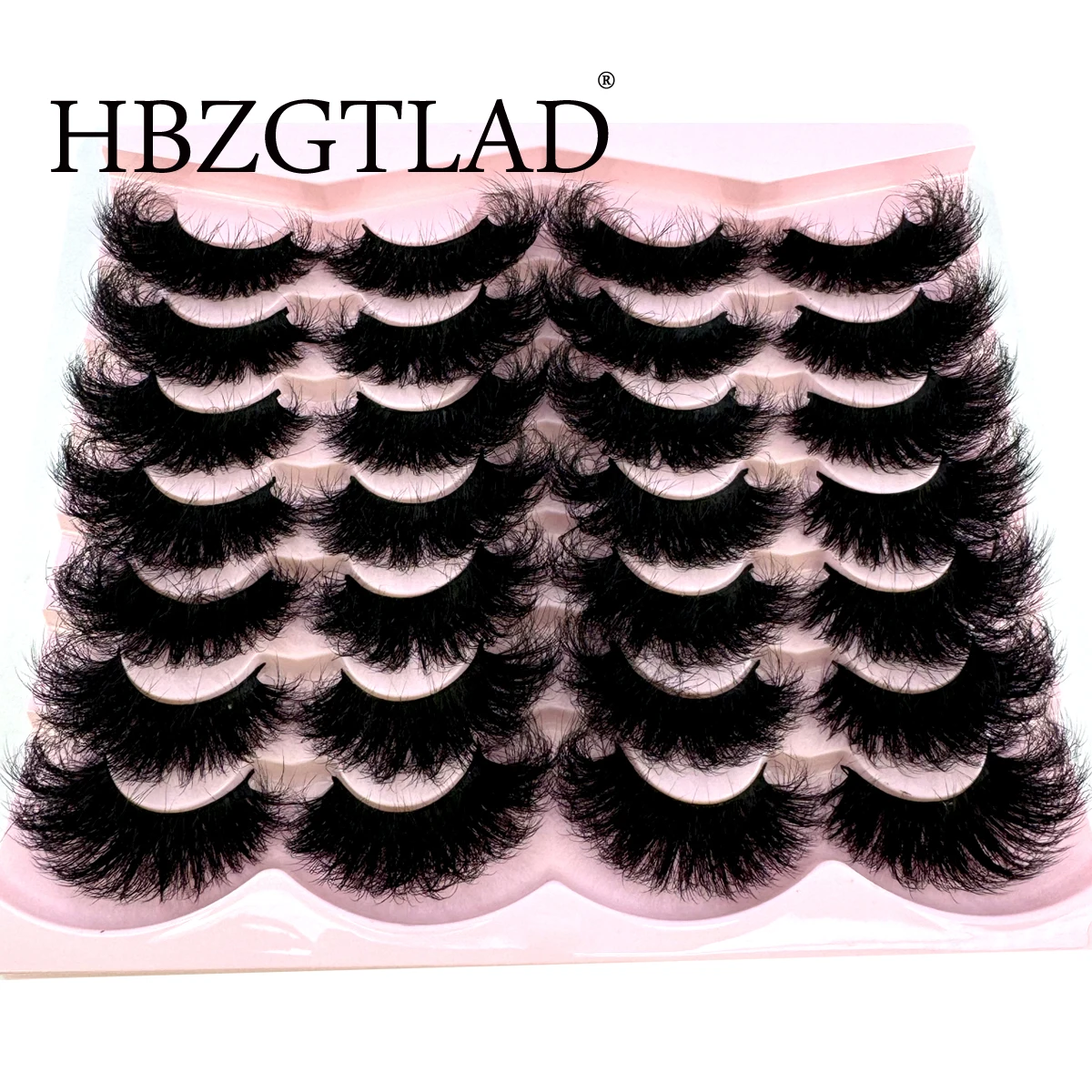 HBZGTLAD-Faux-Cils en Faux Vison, Volume Optique Dramatique, Yeux de Chat, Longue Bande, fissuraminants, Pack de Cils Py, 14 Paires, Nouveau