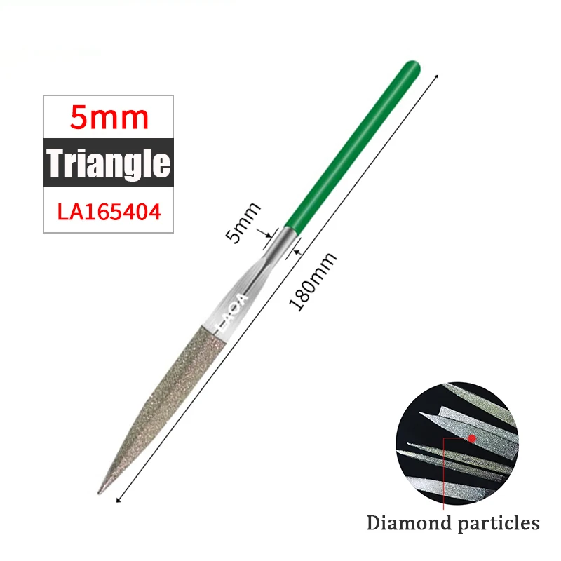 Laoa 1Pc Diamantvijl Rasper Metalen Vijl In Vorm Driehoek Platte Halve Cirkel Vierkant Freesgereedschap Snijgereedschap