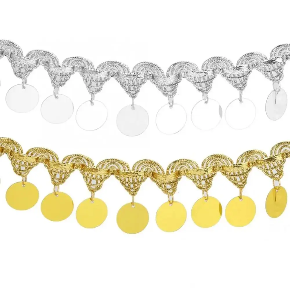 9.144m mulheres moedas redondas dança do ventre cintura corrente brilhante nacional hip cachecol para tailândia/índia/acessórios de fantasia árabe